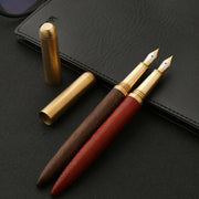 Luxury Wood Fountain Pen School Office Writing Ink Pen Stationery Gifts Supplies(Tiger wood)