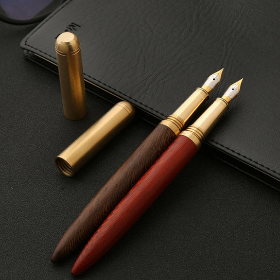 Luxury Wood Fountain Pen School Office Writing Ink Pen Stationery Gifts Supplies(Tiger wood)