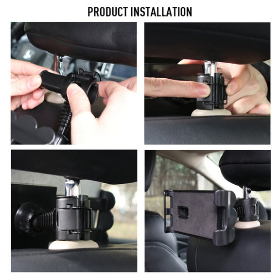 Universal Adjustable Car Tablet Stand Holder Car Seat Back Bracket For 4-11 Inch Tablet(Blue)