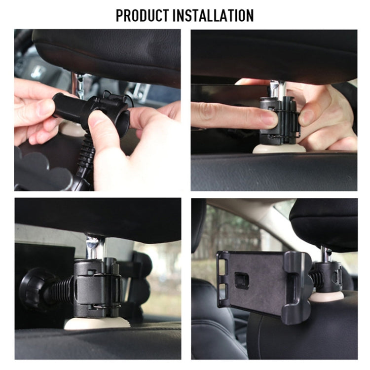 Universal Adjustable Car Tablet Stand Holder Car Seat Back Bracket For 4-11 Inch Tablet(Blue)