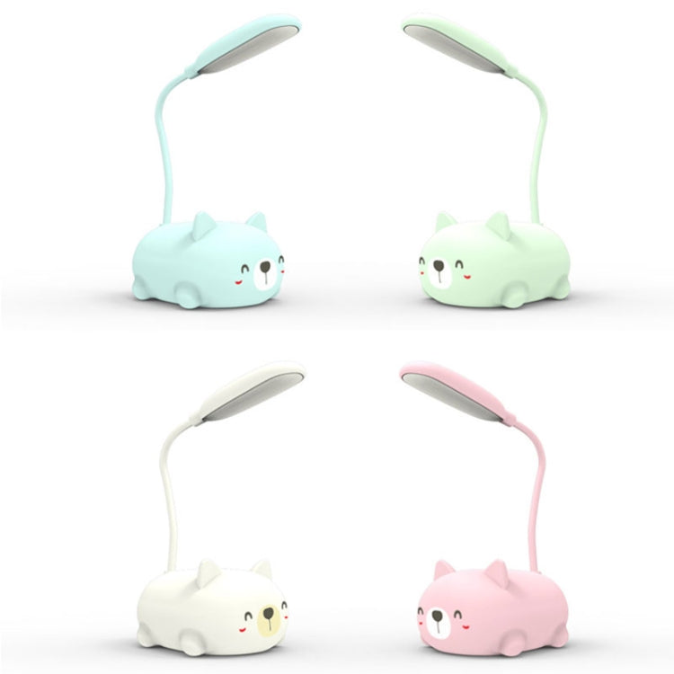 Cartoon Cat Design LED Eye Protection Reading Lamp USB Rechargeable Desk Lamp(White) -  by PMC TechLife | Online Shopping South Africa | PMC TechLife