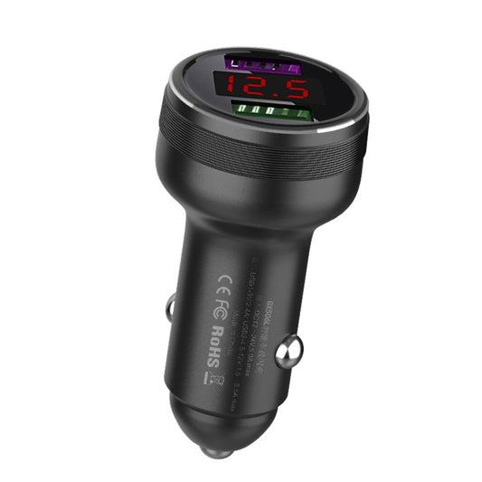 QIAKEY GX506L Dual USB Fast Charge Car Charger(Black) - free shipping - PMC Jewellery - Order now!