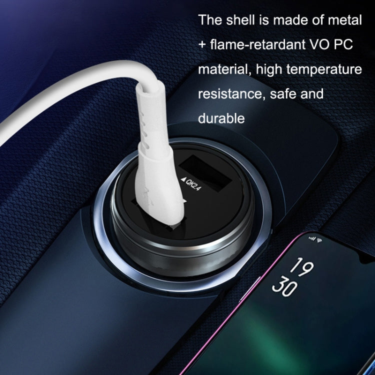 QIAKEY GX506L Dual USB Fast Charge Car Charger(Black) - free shipping - PMC Jewellery - Order now!