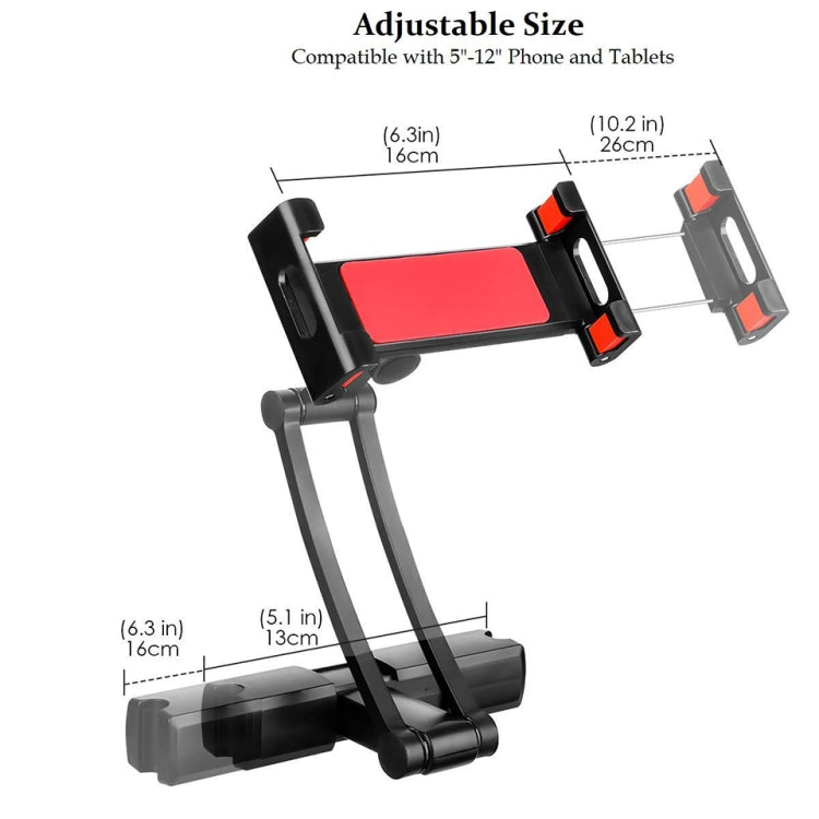 Universal 360 Rotation Holder Bracket Back Seat Car Mount(Red) - Car Holders by PMC TechLife | Online Shopping South Africa | PMC TechLife