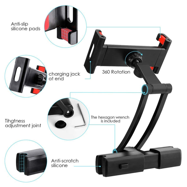 Universal 360 Rotation Holder Bracket Back Seat Car Mount(Red) - Car Holders by PMC TechLife | Online Shopping South Africa | PMC TechLife