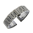 21mm Steel Bracelet Butterfly Buckle Five Beads Unisex Stainless Steel Solid Watch Strap, Color:Black - Watch Bands by PMC TechLife | Online Shopping South Africa | PMC TechLife