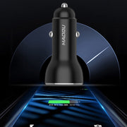 QIAKEY QK505L Dual Ports Fast Charge Car Charger(Black)