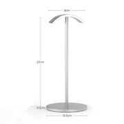 Aluminum Alloy Headset Bracket Weaving Headset Metal Display Stand(Rose Gold)