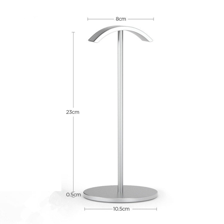 Aluminum Alloy Headset Bracket Weaving Headset Metal Display Stand(Rose Gold)