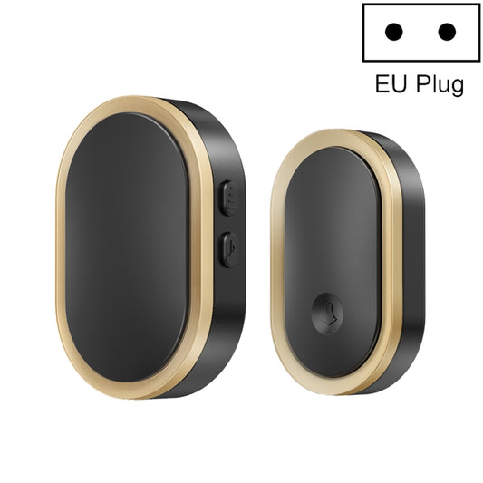 CACAZI A99 Home Smart Remote Control Doorbell Elderly Pager, Style:EU Plug(Black Gold) - free shipping - PMC Jewellery - Order now!