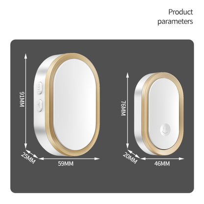 CACAZI A99 Home Smart Remote Control Doorbell Elderly Pager, Style:EU Plug(White) - Wireless Doorbell by CACAZI | Online Shopping South Africa | PMC Jewellery | Buy Now Pay Later Mobicred