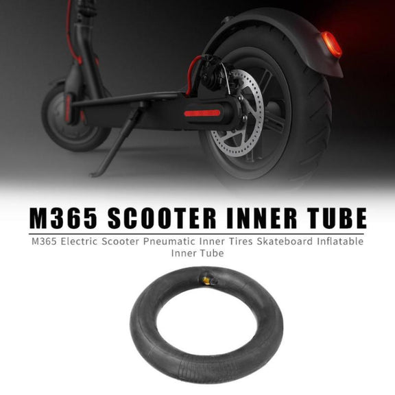 2 PCS For Xiaomi Mijia M365 Electric Scooter 8.5 inch Rubber Padded Tire Inner Tube with Valve Cover(Black)