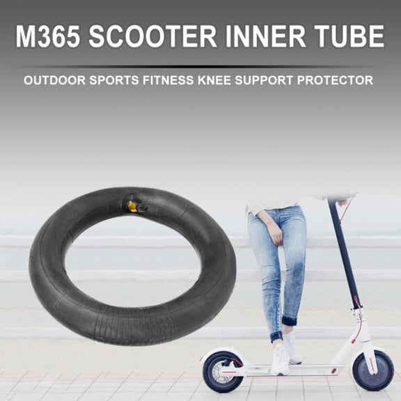 2 PCS For Xiaomi Mijia M365 Electric Scooter 8.5 inch Rubber Padded Tire Inner Tube with Valve Cover(Black)