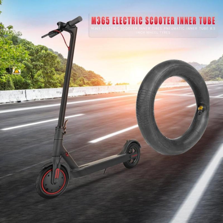 2 PCS For Xiaomi Mijia M365 Electric Scooter 8.5 inch Rubber Padded Tire Inner Tube with Valve Cover(Black)