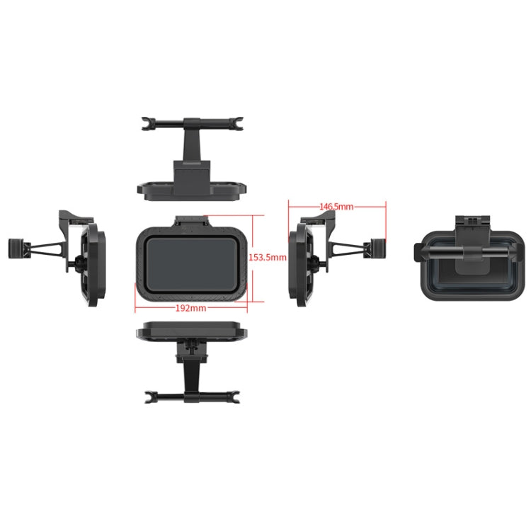 CHZ-12 Car Rear Pillow Telescopic Bracket Car Seat Phone Holder(Dark Gray) - Car Holders by PMC TechLife | Online Shopping South Africa | PMC TechLife