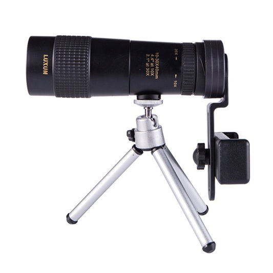 LUXUN 10-30x40 Single-Cylinder HD High-Power Telescope Mobile Phone Mini Telescope(Telescope & Phone Clip & Tripod) - free shipping - PMC Jewellery - Order now!