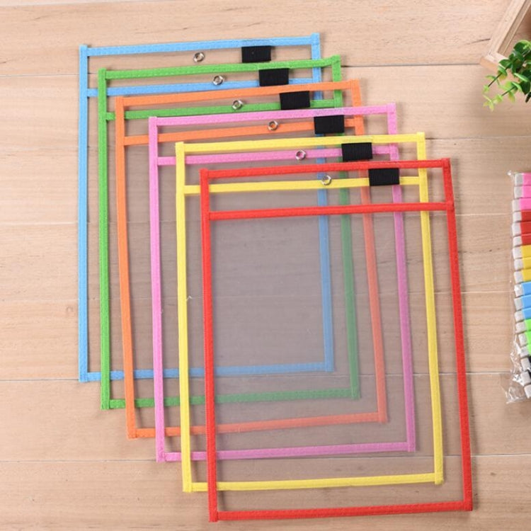 Erasable Hanging PVC A4 Transparent Sewing Red Document Dry Erase Bag, Size:21x30cm(Green) - File Folder by PMC TechLife | Online Shopping South Africa | PMC TechLife | Buy Now Pay Later Mobicred