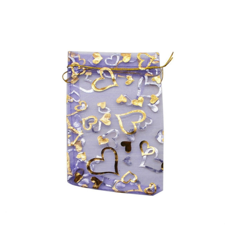100 PCS Gift Pouches Bag Organza Bags Jewelry Candy Packaging Bags, Size:17x23cm(Light Purple)