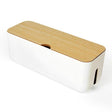 Power Cable Storage Box Case Anti-dust Charger Socket Organizer Desktop Network Line Storage Bin(White) - free shipping - PMC TechLife - Order now!