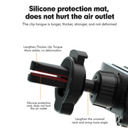 Car Air Conditioning Air Outlet Mobile Phone Holder(Black Upgrade Pro Metal)