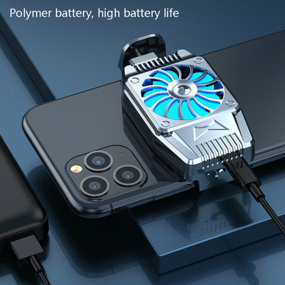 H15 Mobile Phone Radiator Semiconductor Rapid Cooling Portable Peripheral Cooling Mobile Phone Radiator Battery Models(Silver)