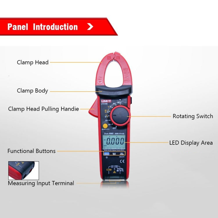 UNI-T UT216A 600A Digital Clamp Meter AC DC Voltage Detector - free shipping - PMC TechLife - Order now!