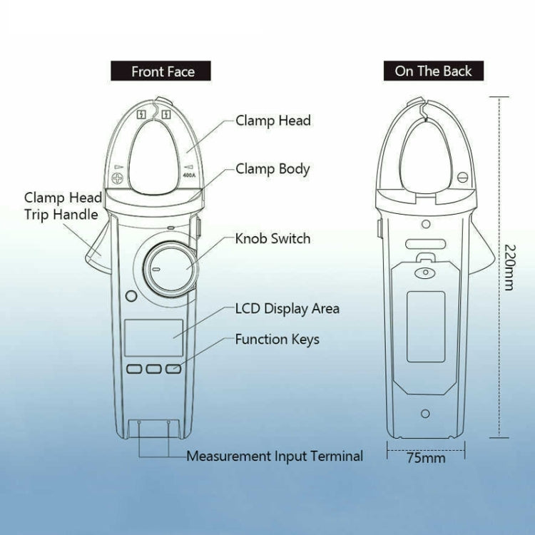 UNI-T UT213A Digital Clamp Meter AC DC Voltage Detector - free shipping - PMC Jewellery - Order now!