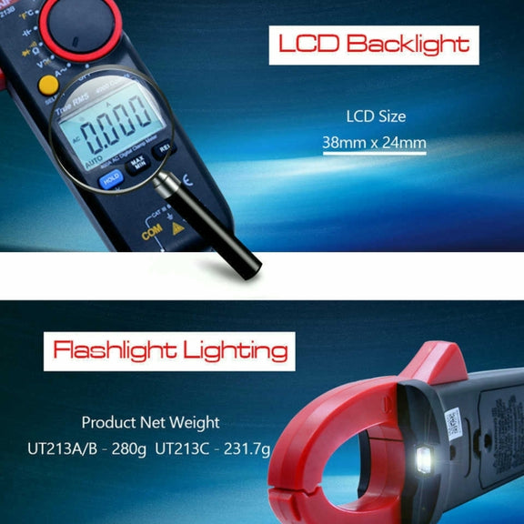 UNI-T UT213C Digital Clamp Meter AC DC Voltage Detector
