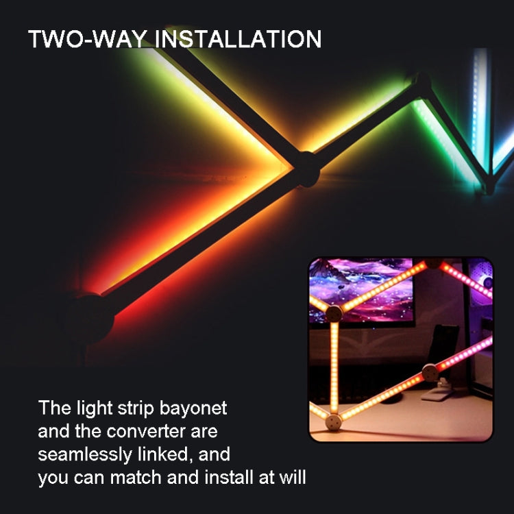 JSK-P22 Smart RGB Mosaic Light Rhythm Light Support Amazon Alexa / Google Assistant /DuerOS US Plug(Black)