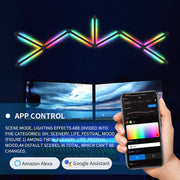 JSK-P22 Smart RGB Mosaic Light Rhythm Light Support Amazon Alexa / Google Assistant /DuerOS EU Plug(White)