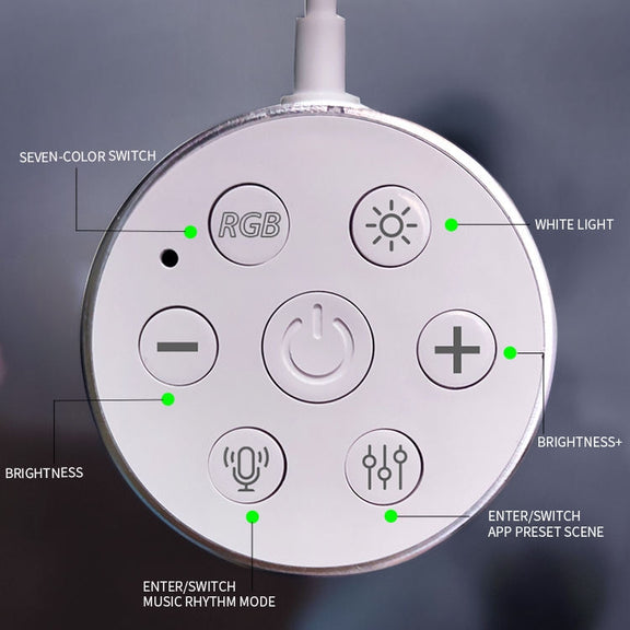 JSK-P22 Smart RGB Mosaic Light Rhythm Light Support Amazon Alexa / Google Assistant /DuerOS EU Plug(White)