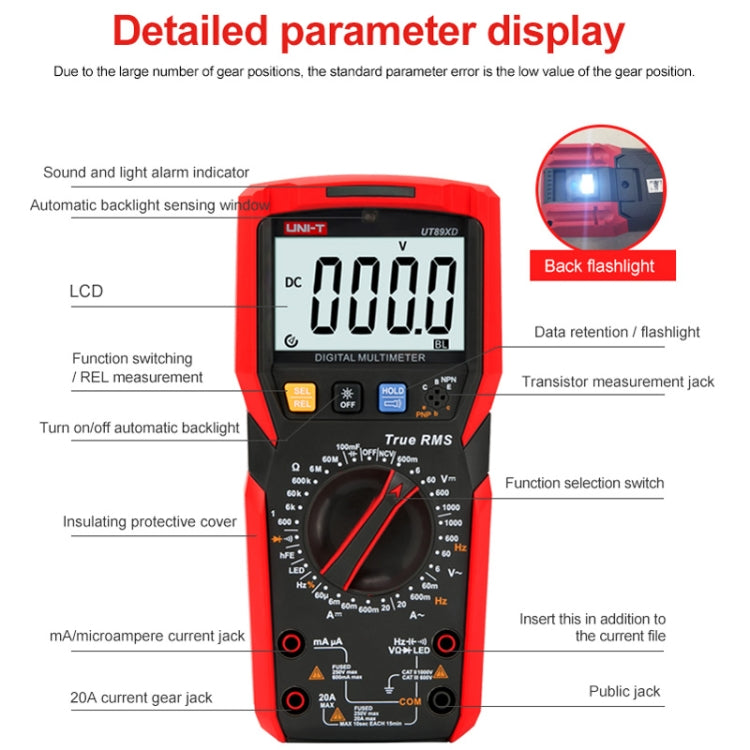UNI-T UT89X Digital High-Precision Multimeter Digital Display Multi-Meter - free shipping - PMC TechLife - Order now!
