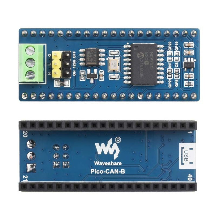 Waveshare For Raspberry Pi Pico CAN Bus Module (B),Enabling Long Range Communication Through SPI,23775 - free shipping - PMC Jewellery - Order now!