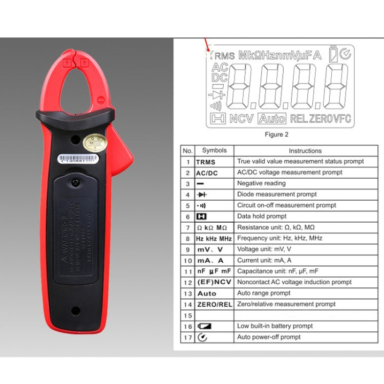 UNI-T UT210D 200A Digital Clamp Meter AC DC Voltage Detector - free shipping - PMC Jewellery - Order now!
