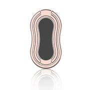 Metal Car Mobile Phone Folding Bracket Ring Buckle Paste Bracket,Style: Gourd(Rose Gold)