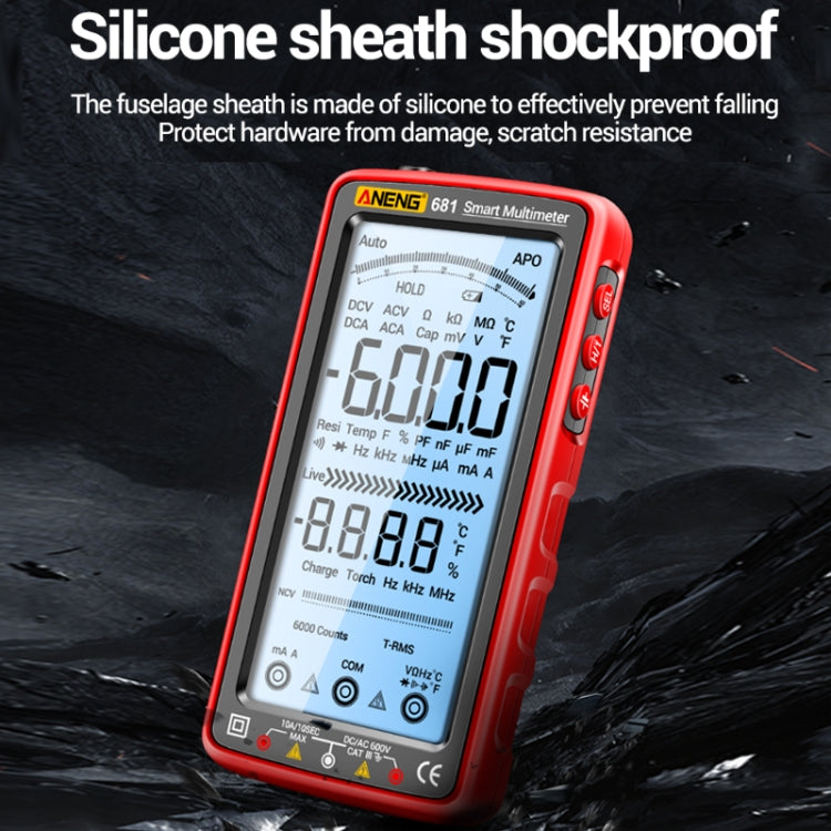 ANENG 681 LCD Digital Display Screen Smart Automatic Range Rechargeable Multimeter(Black)