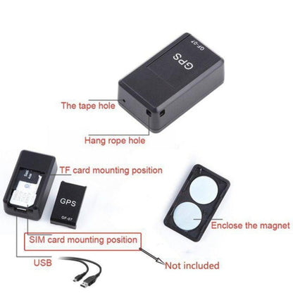 GF07 Locator Mini GPS Tracking Strong Magnetic Positioning Adsorption Anti Lost Device Voice Control Recordable(Black) - Personal Tracker by PMC Jewellery | Online Shopping South Africa | PMC Jewellery | Buy Now Pay Later Mobicred