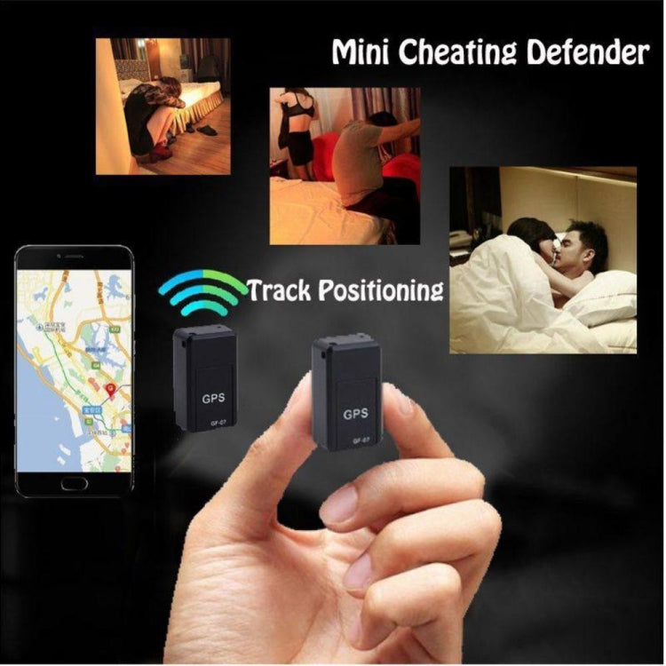 GF07 Locator Mini GPS Tracking Strong Magnetic Positioning Adsorption Anti Lost Device Voice Control Recordable(Black) - Personal Tracker by PMC Jewellery | Online Shopping South Africa | PMC Jewellery | Buy Now Pay Later Mobicred