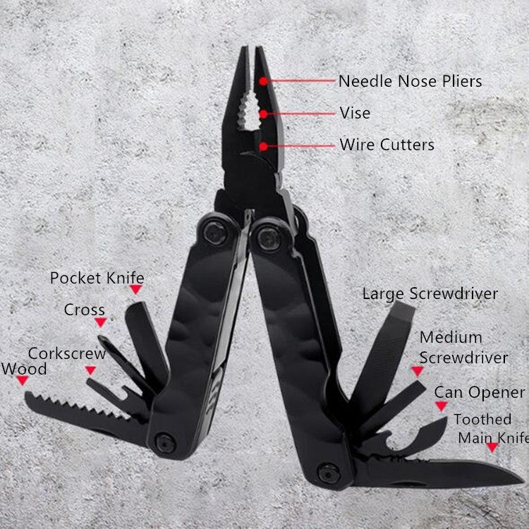 11 in 1 Outdoor Camping Survival Tool Foldable Multifunctional Pocket Plier(Standard Version)