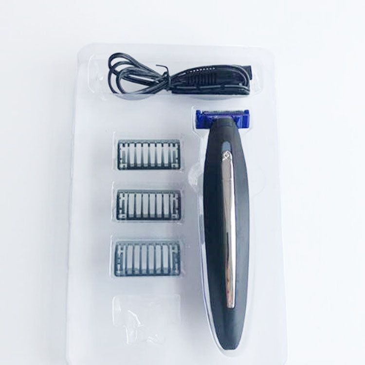 Electric Men Shaver Rechargeable Shaver Trimmer(Black + Blue)