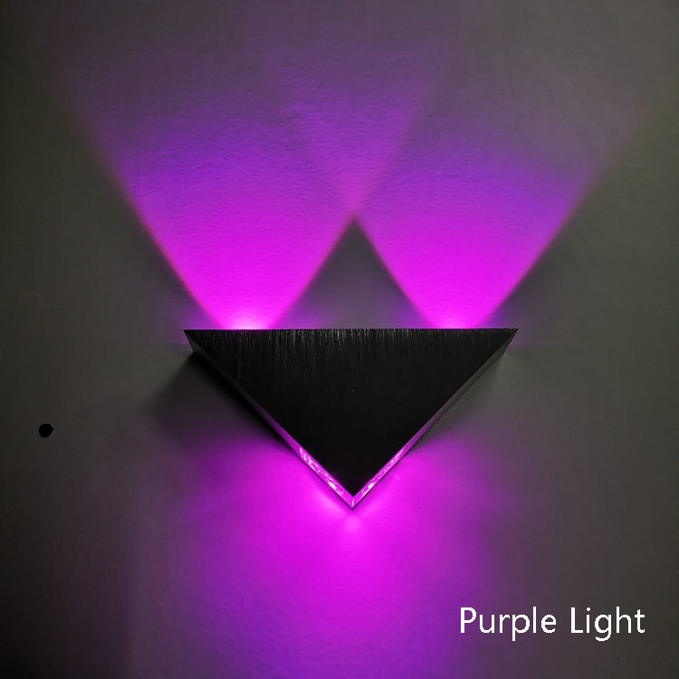 9W LED Triangle Wall Light Interior Corridor Aisle Lights(Purple Light) - free shipping - PMC TechLife - Order now!