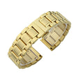 19mm Steel Bracelet Butterfly Buckle Five Beads Unisex Stainless Steel Solid Watch Strap, Color:Gold - Watch Bands by PMC TechLife | Online Shopping South Africa | PMC TechLife