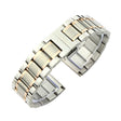 20mm Steel Bracelet Butterfly Buckle Five Beads Unisex Stainless Steel Solid Watch Strap, Color:Intermediate Rose Gold - 20mm Bands by PMC TechLife | Online Shopping South Africa | PMC TechLife