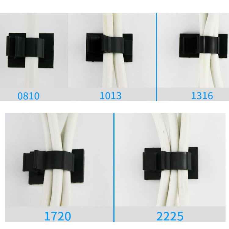 100 PCS Y-2225  Adjustable Self-Adhesive Wire Fixing Cable Organizer (Black)