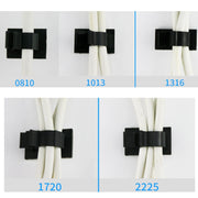 100 PCS Y-2225 Adjustable Self-Adhesive Wire Fixing Cable Organizer(White)