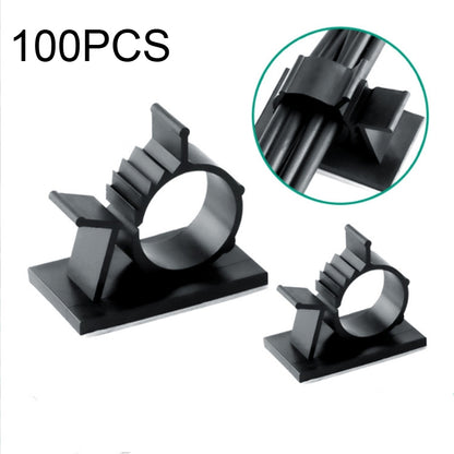 100 PCS Y-1720 Adjustable Self-Adhesive Wire Fixing Cable Organizer (Black) - Cable Organizer by null | Online Shopping South Africa | PMC Jewellery | Buy Now Pay Later Mobicred