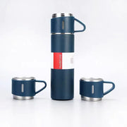 500ml 304 Stainless Steel Thermos Cup Portable Business Tea Cup,Spec: Gift Box Set(Black)
