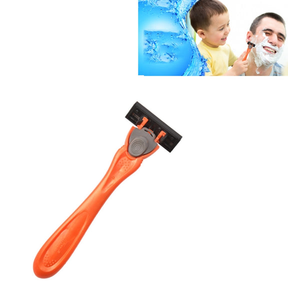 Five-layer Stainless Steel Disposable Cutter Head Disposable Manual Shaver(Orange)