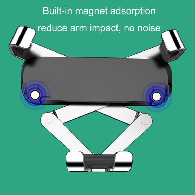 650 Vehicle-mounted Mobile Phone Gravity Bracket Air Outlet Navigation Holder, Color:Paste Black - Car Holders by PMC TechLife | Online Shopping South Africa | PMC TechLife