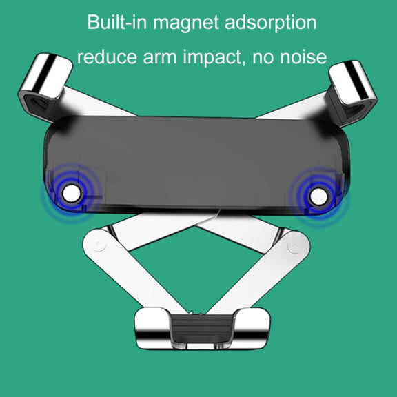 650 Vehicle-mounted Mobile Phone Gravity Bracket Air Outlet Navigation Holder, Color:Black